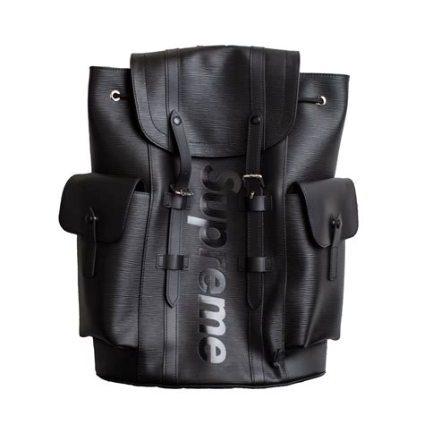 black supreme backpack lv